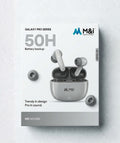 M&i M Pods Galaxy Pro Series TWS-930 Wireless Earbuds – 60H Total Playtime, Bluetooth 5.4, Deep Bass Noise Cancellation & Type-C Quick Charge.